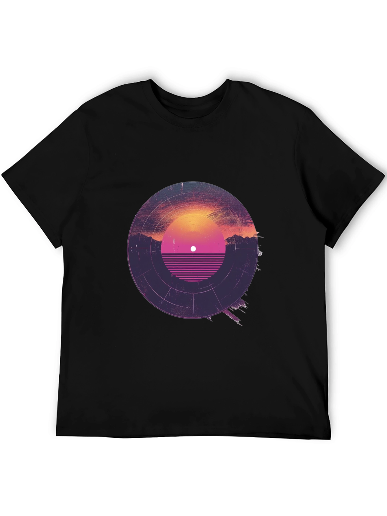Retro Sunset Vinyl Record Graphic Tee