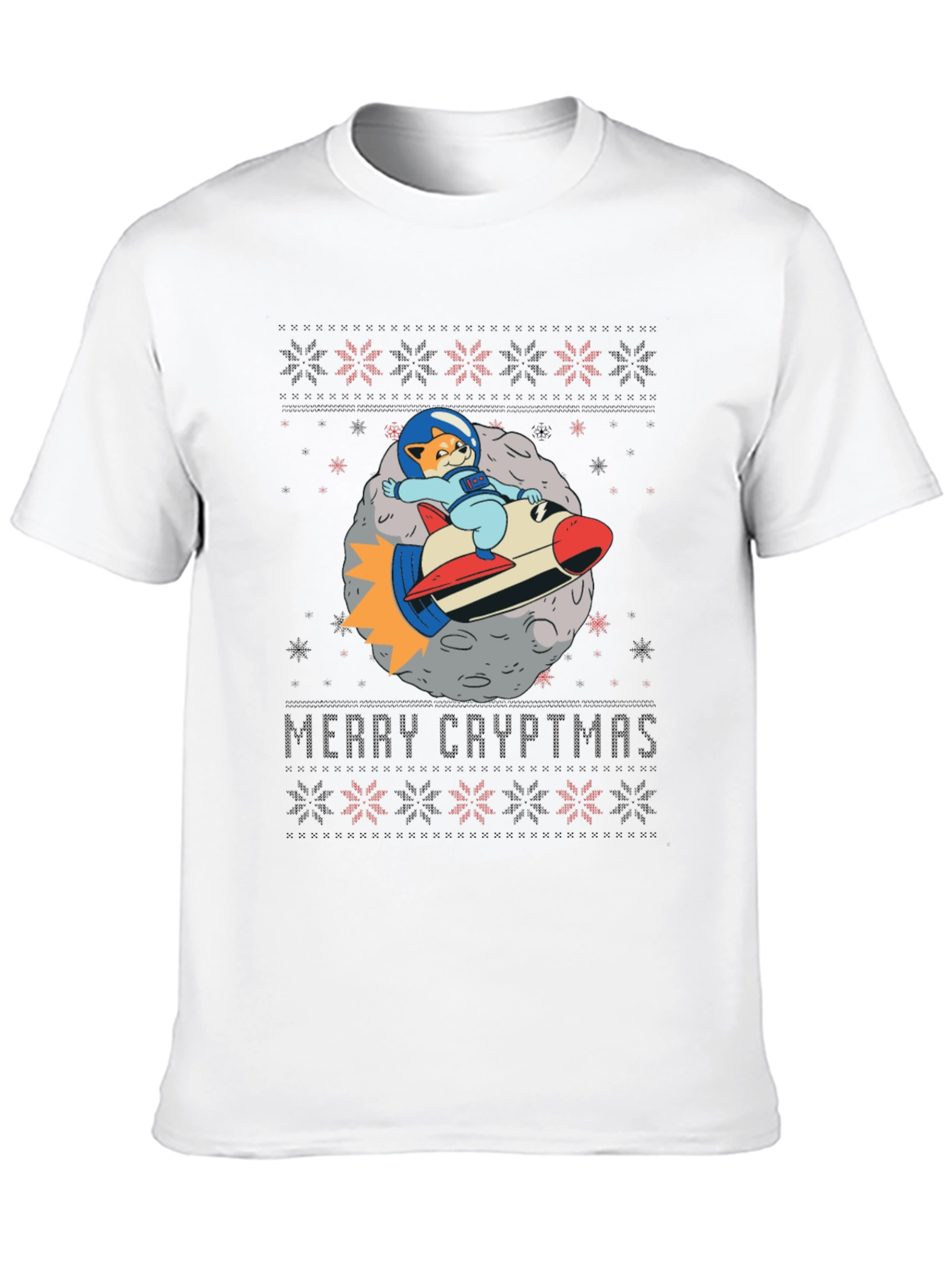 Merry Cryptmas Cat Astronaut T-Shirt