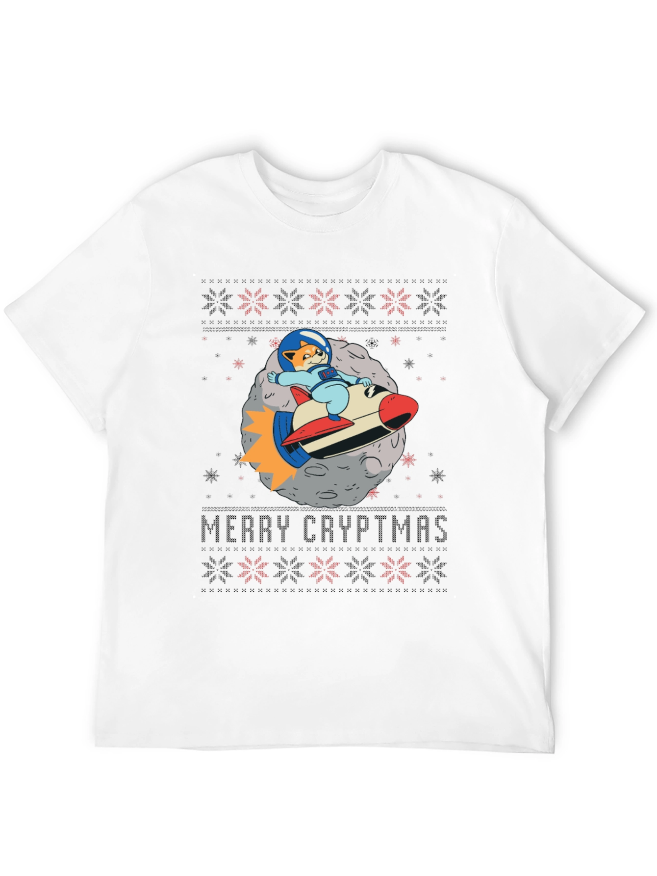 Merry Cryptmas Cat Astronaut T-Shirt