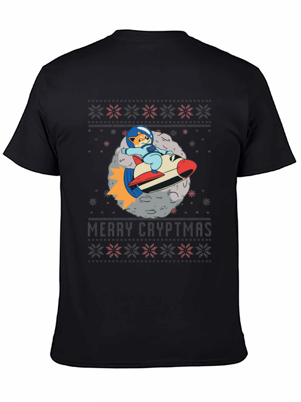 Merry Cryptmas Cat Astronaut T-Shirt