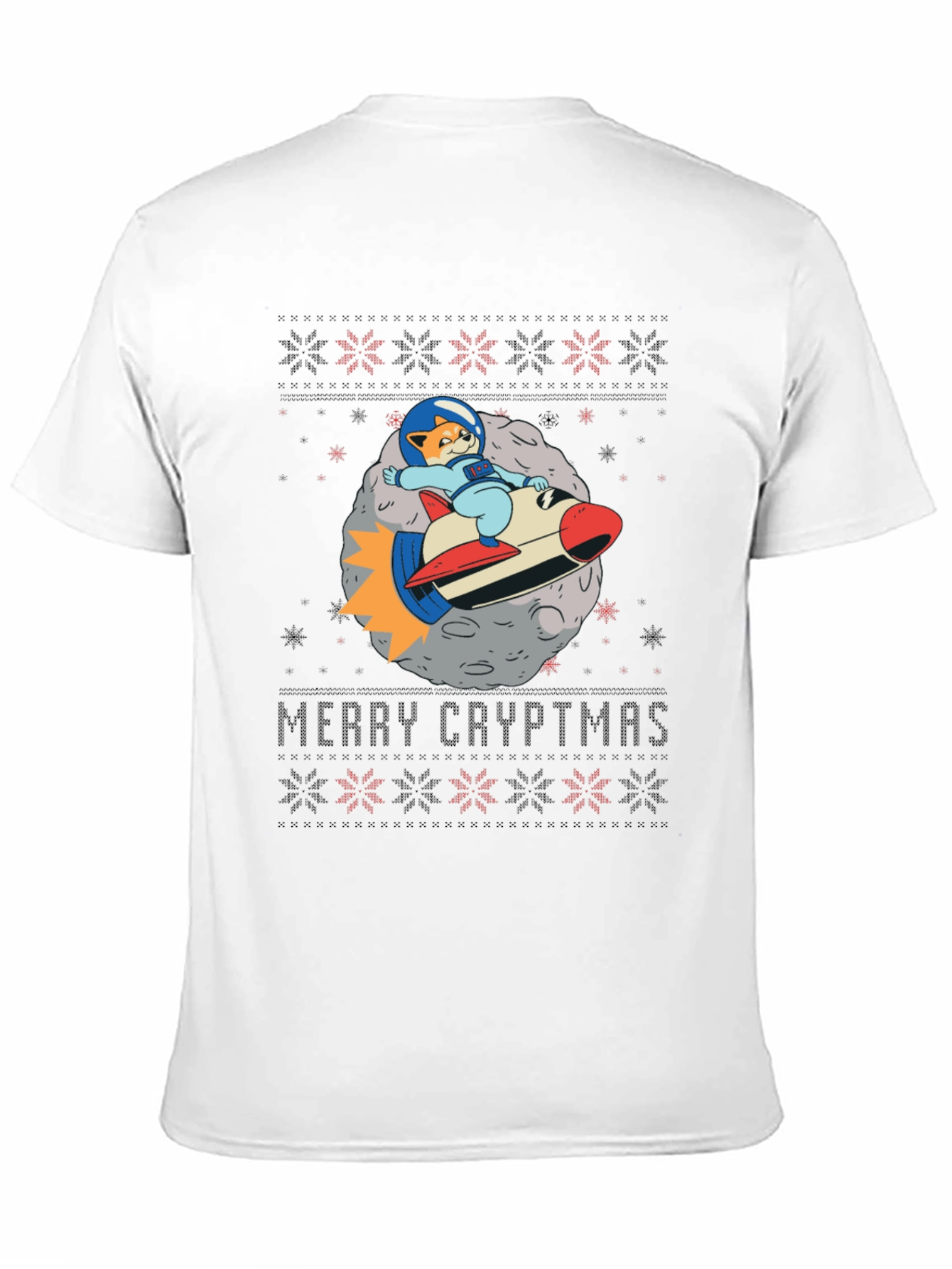 Merry Cryptmas Cat Astronaut T-Shirt