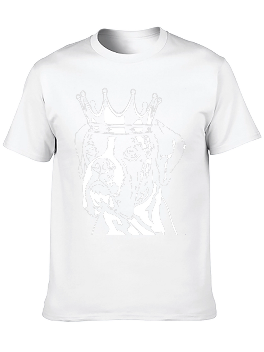 King Dog T-Shirt - Black Crew Neck Boxer Tee