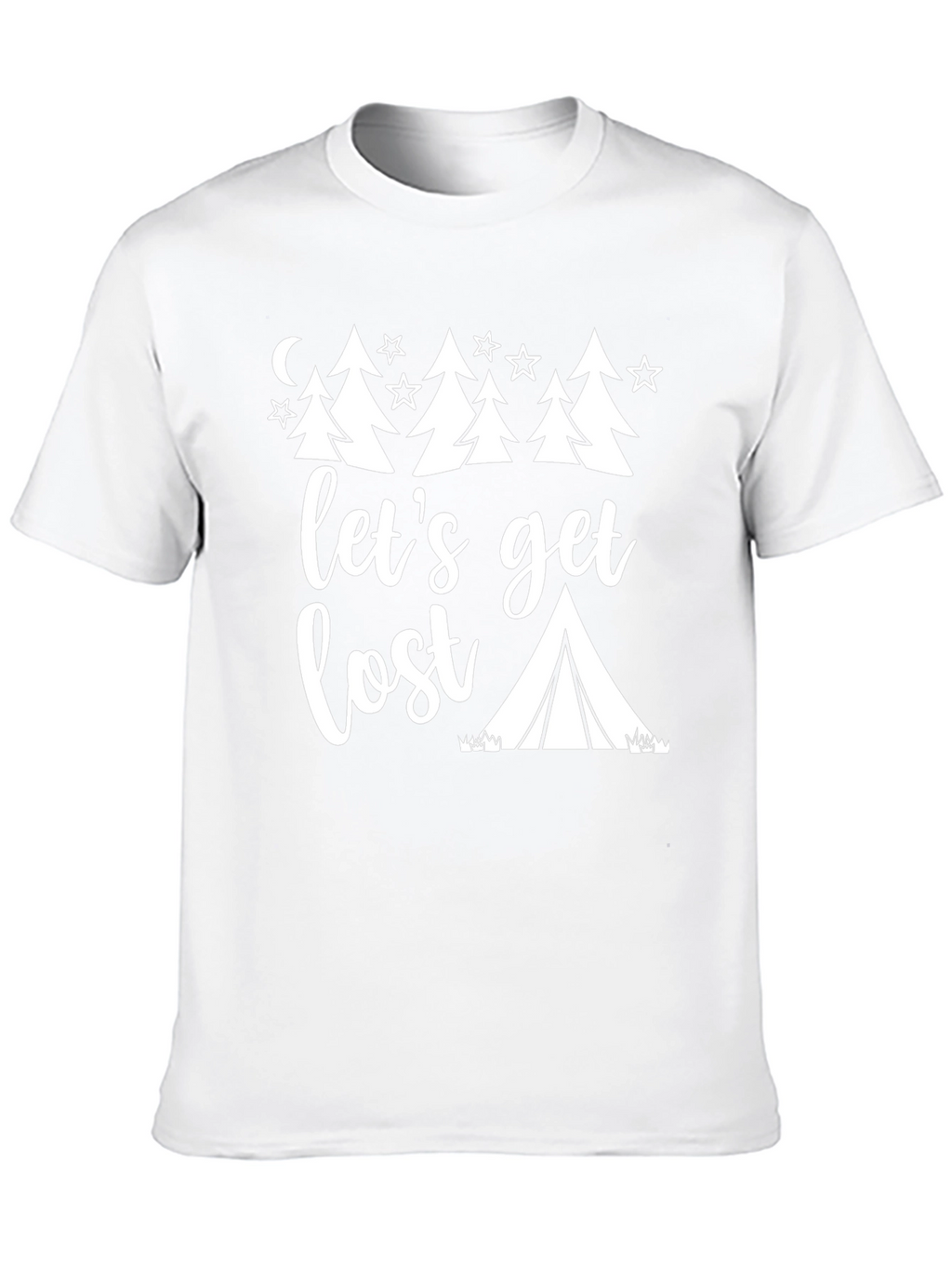 Lets Get Lost Camping Graphic Tee - Black