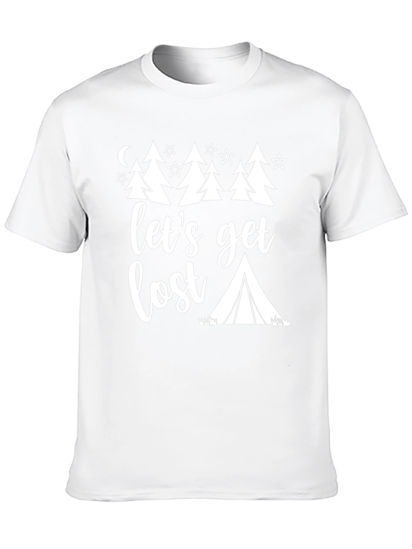 Lets Get Lost Camping Graphic Tee - Black
