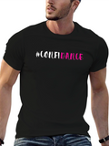 #Confidance Graphic Tee - Black Cotton Blend Shirt