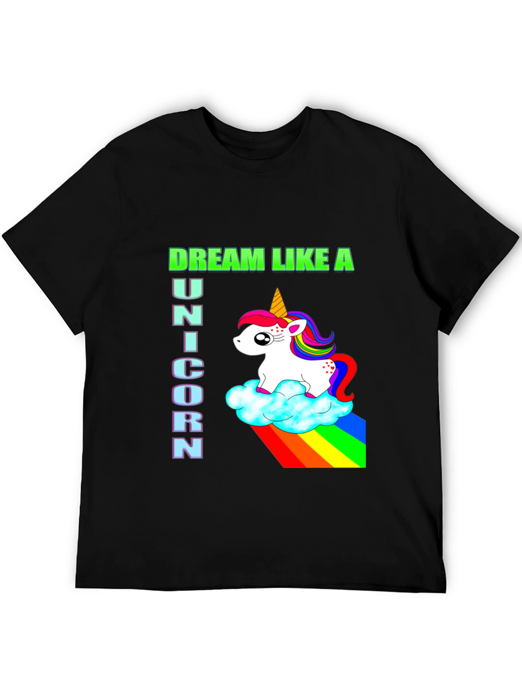 Dream Like a Unicorn Black T-Shirt