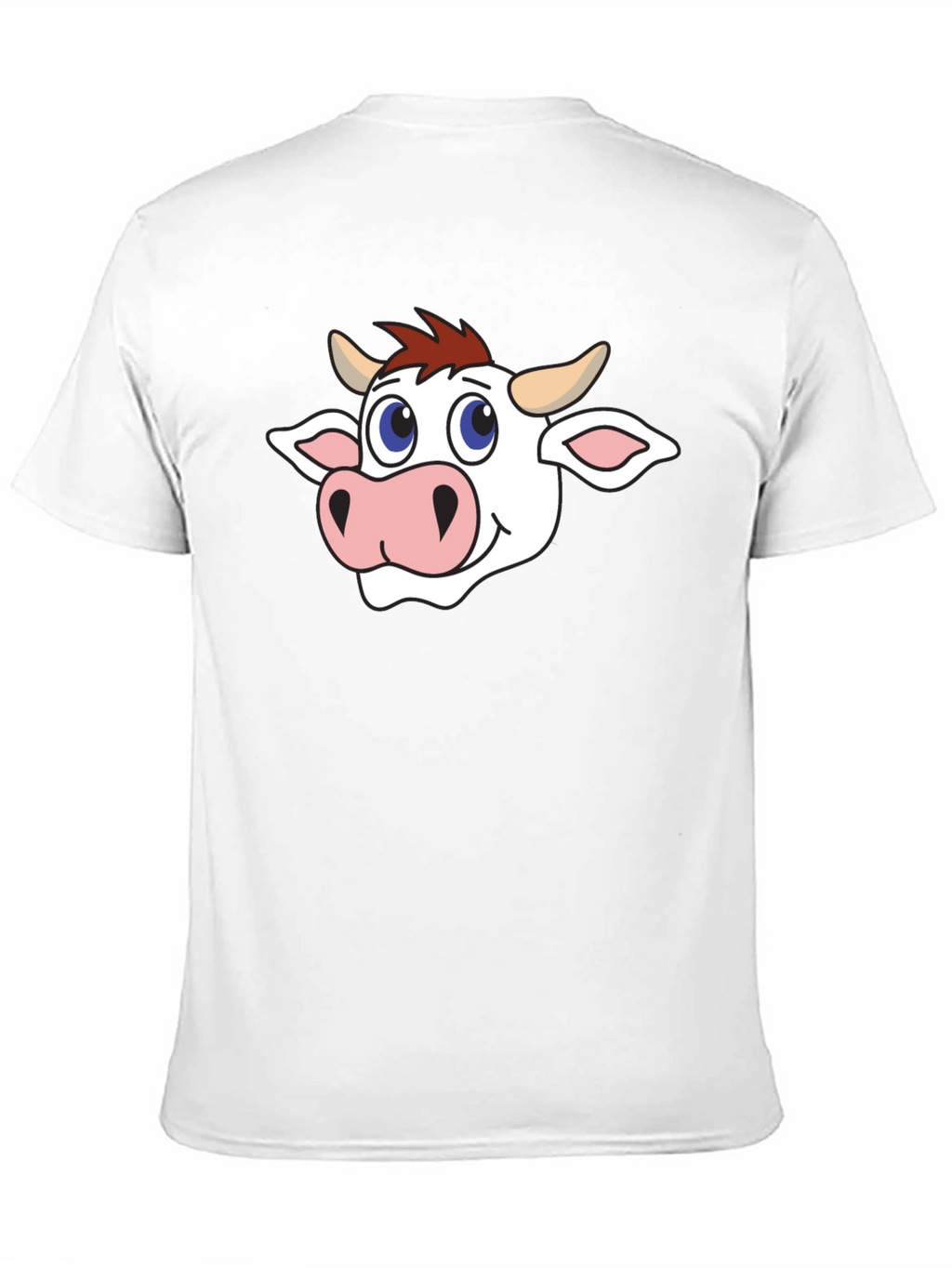 Cow Cartoon Graphic Black T-Shirt