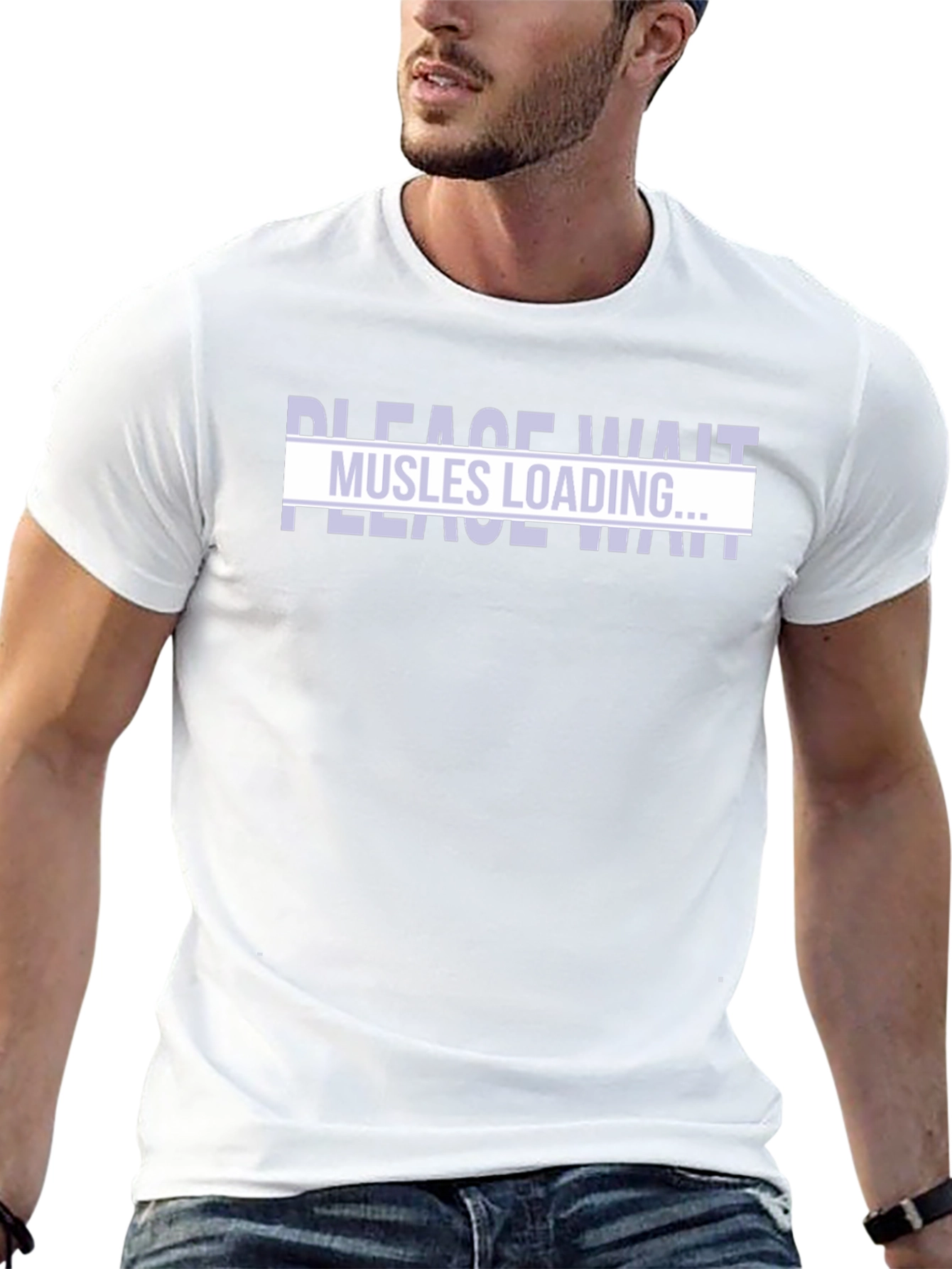 Muscles Loading Black T-Shirt