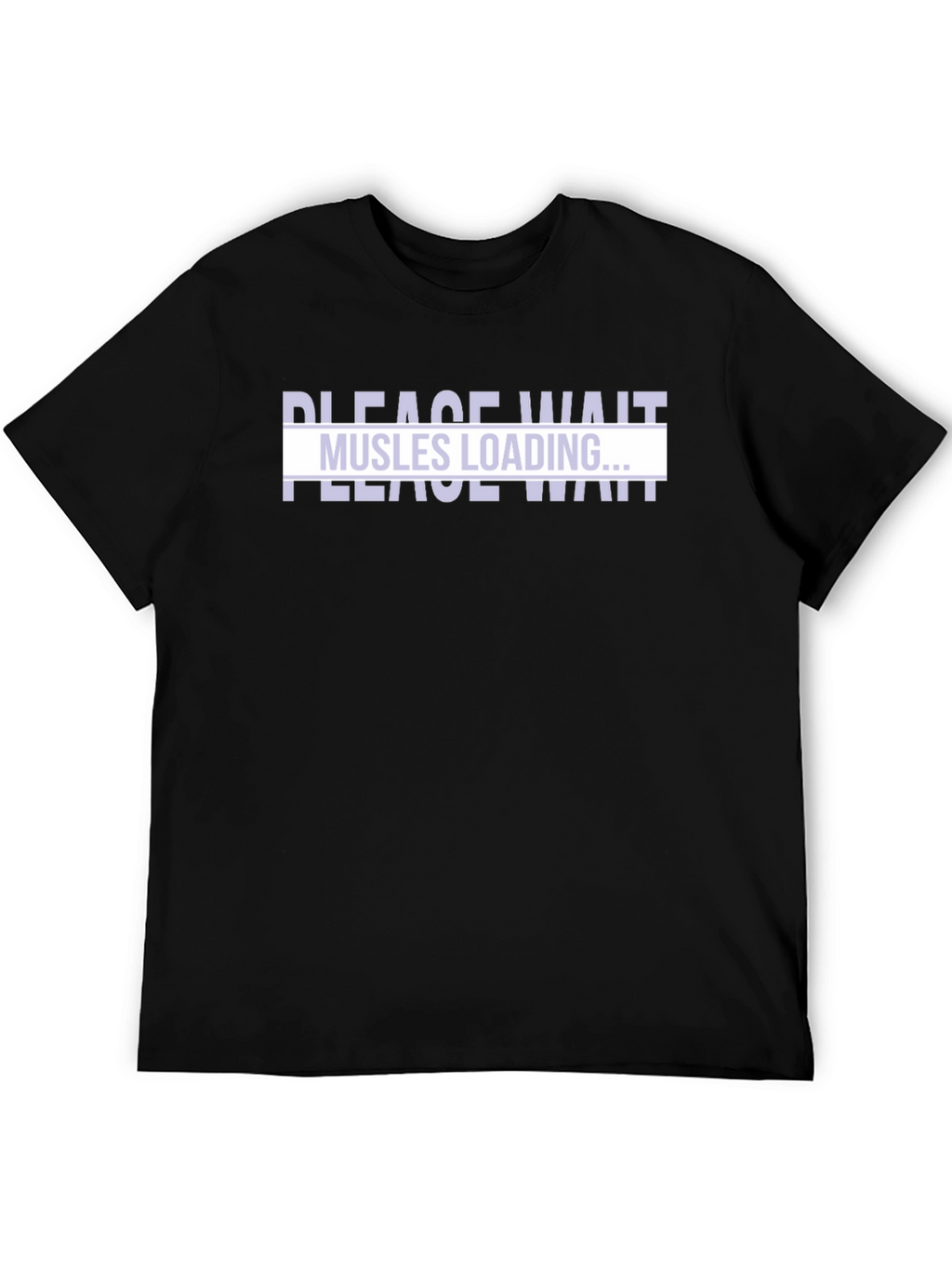 Muscles Loading Black T-Shirt