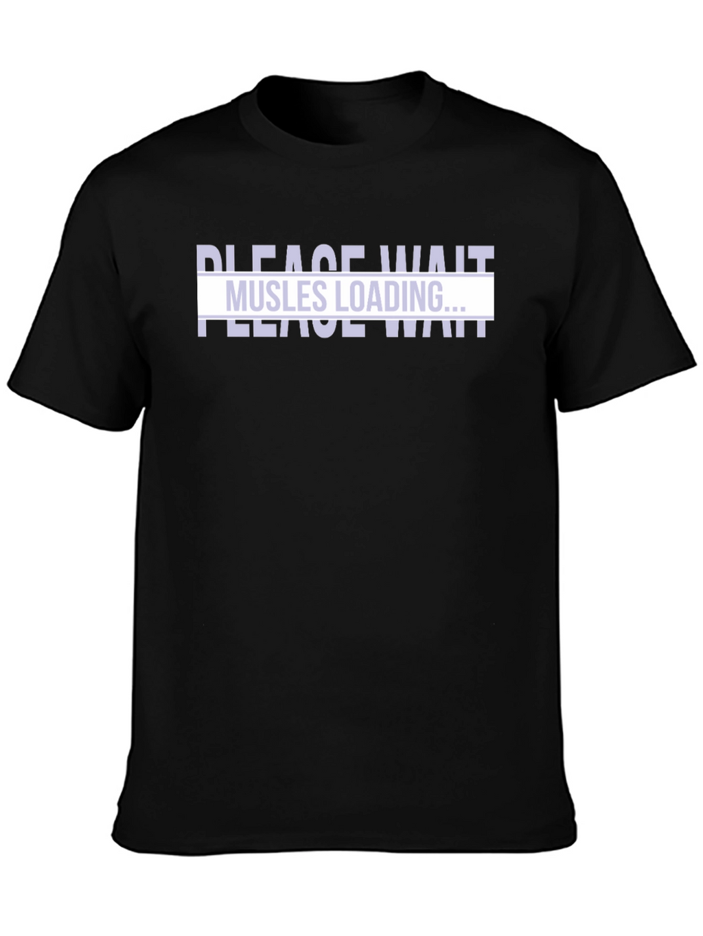 Muscles Loading Black T-Shirt