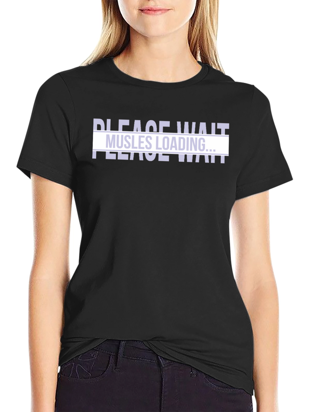 Muscles Loading Black T-Shirt