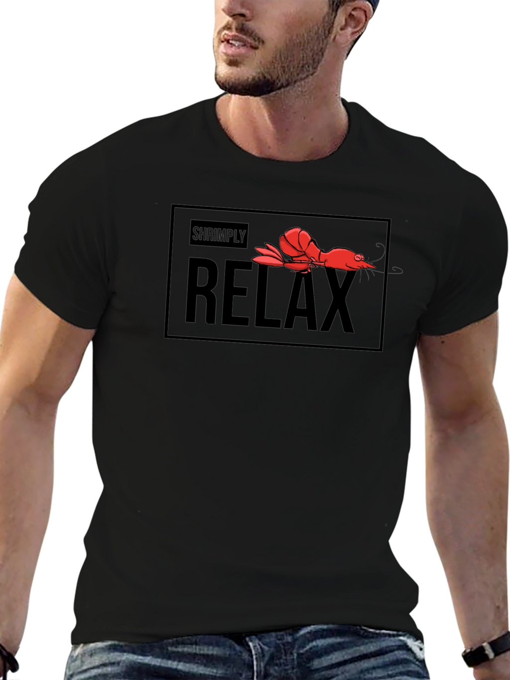 Shrimply Relax T-Shirt - Funny Graphic Tee