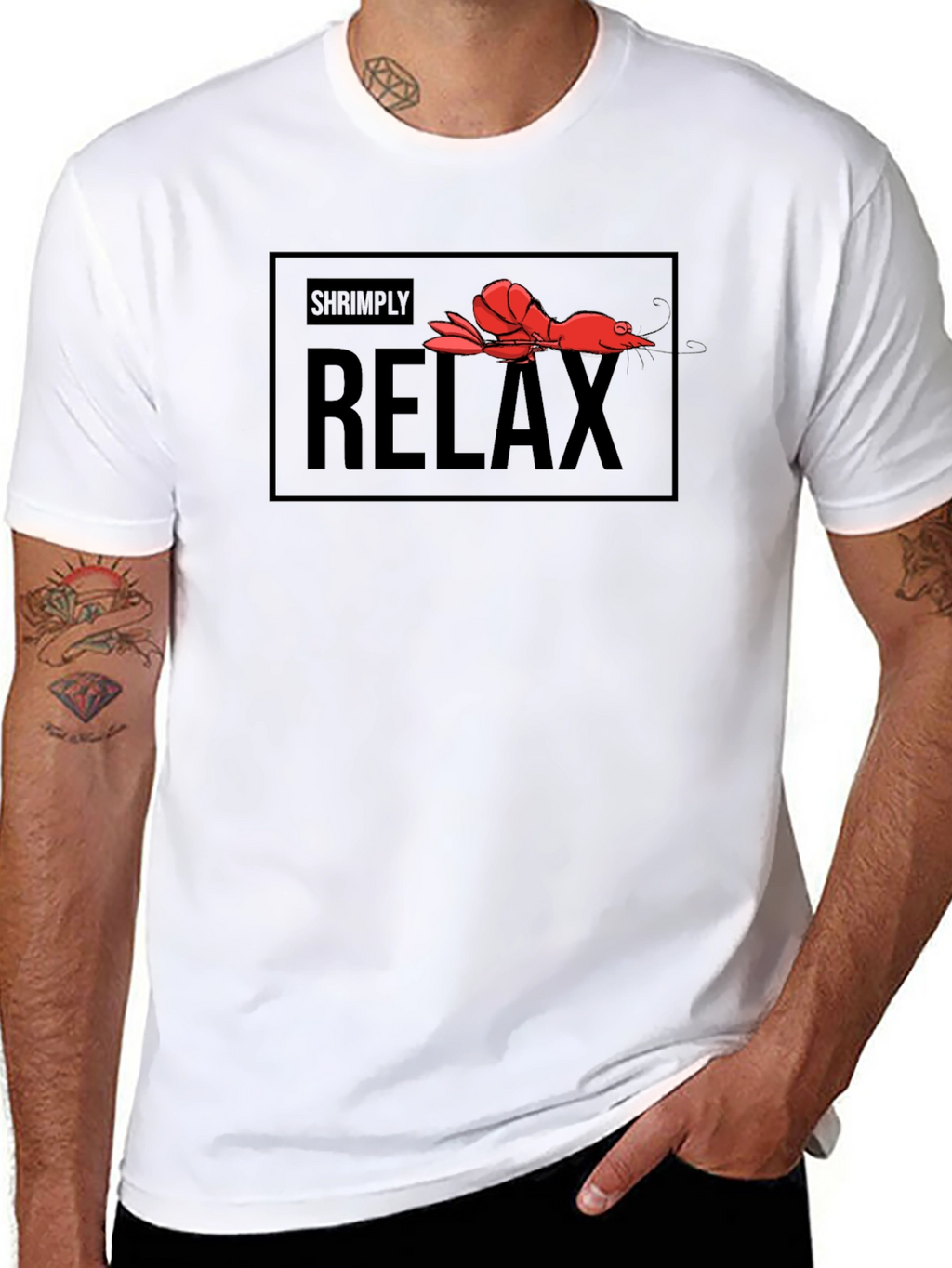 Shrimply Relax T-Shirt - Funny Graphic Tee