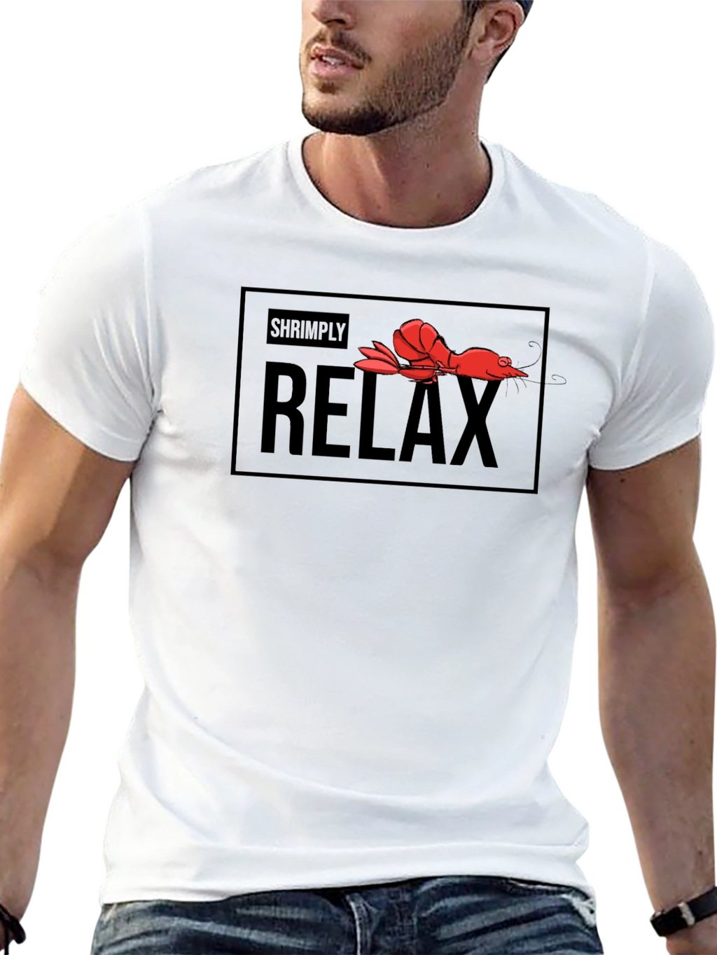 Shrimply Relax T-Shirt - Funny Graphic Tee