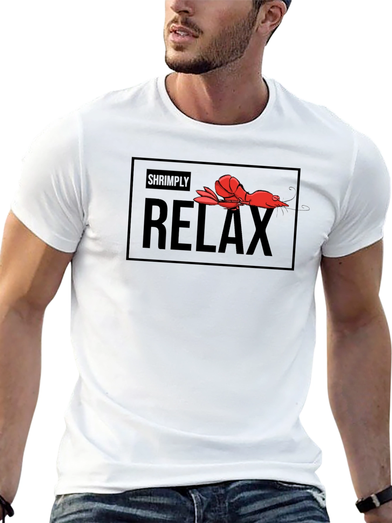 Shrimply Relax T-Shirt - Funny Graphic Tee