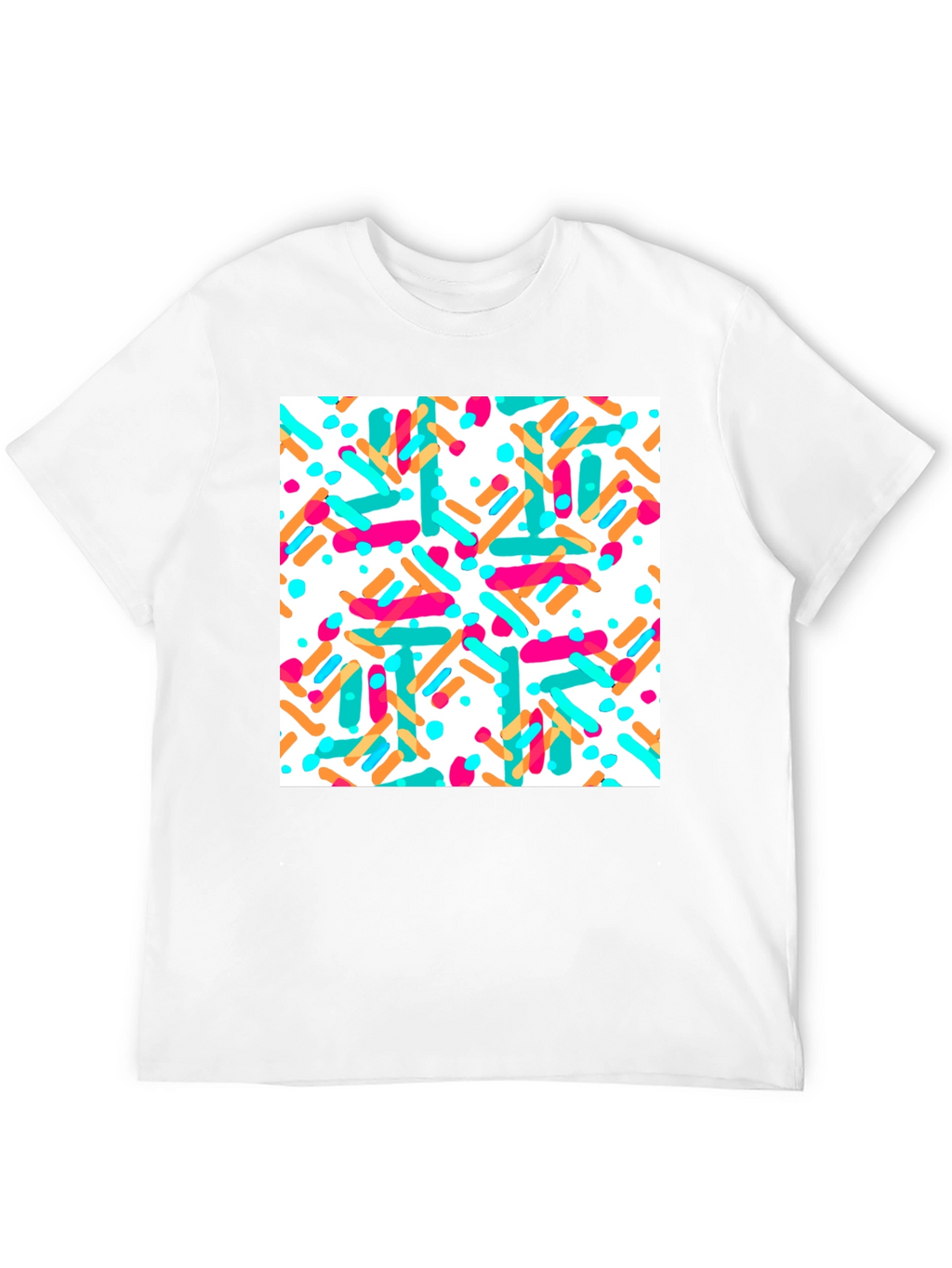 Sprinkled Pattern Black T-Shirt
