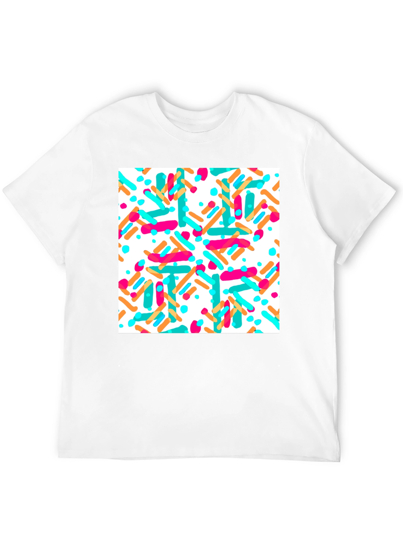 Sprinkled Pattern Black T-Shirt