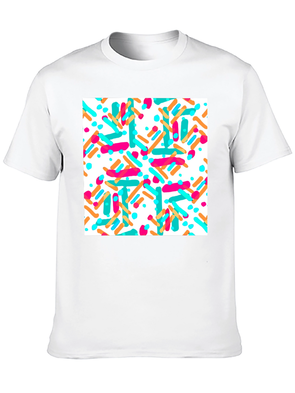 Sprinkled Pattern Black T-Shirt