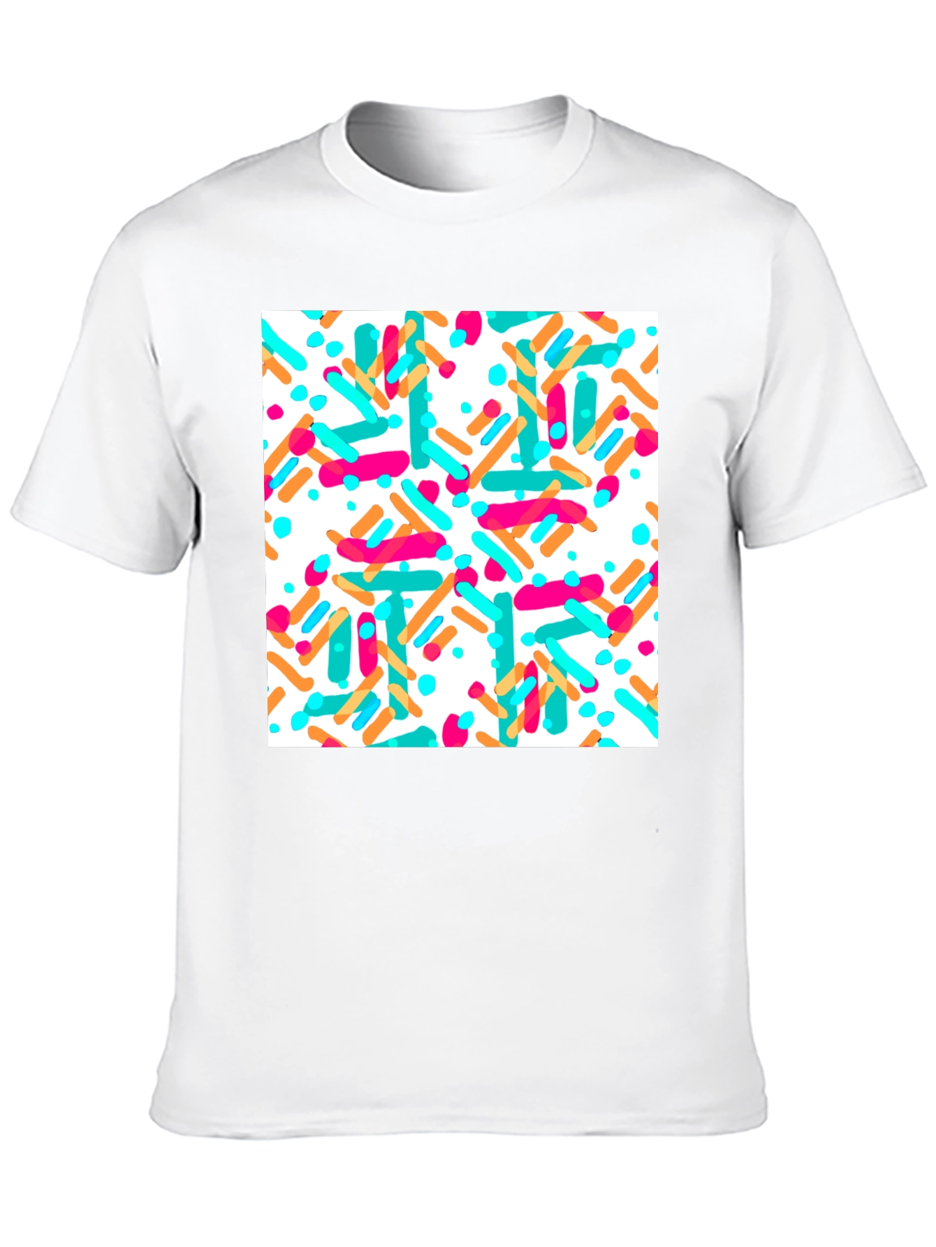 Sprinkled Pattern Black T-Shirt