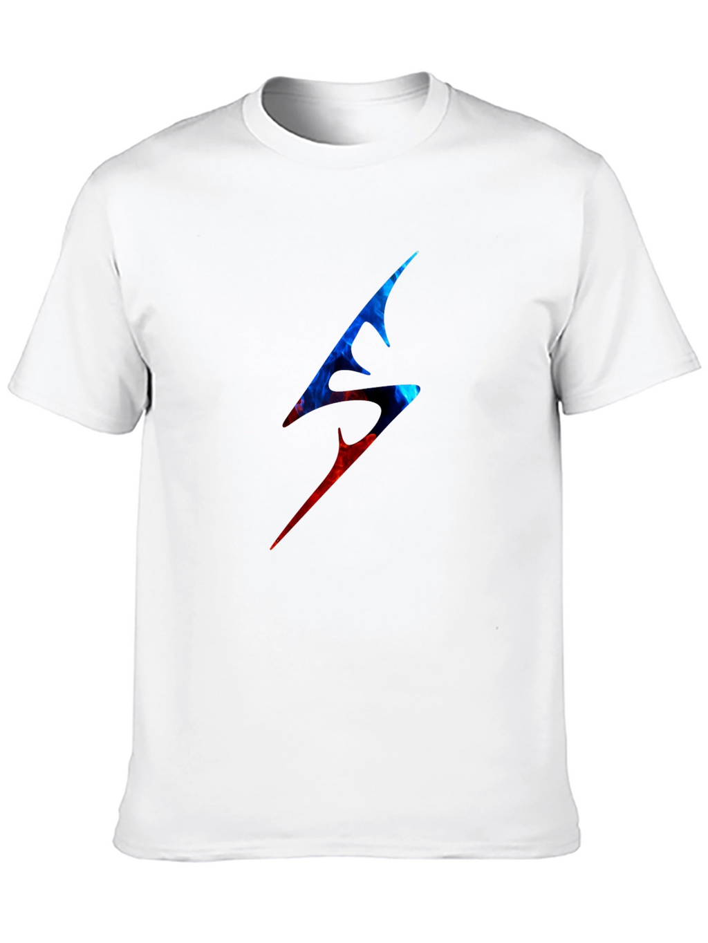 Edgy Lightning Bolt Graphic Tee - Black