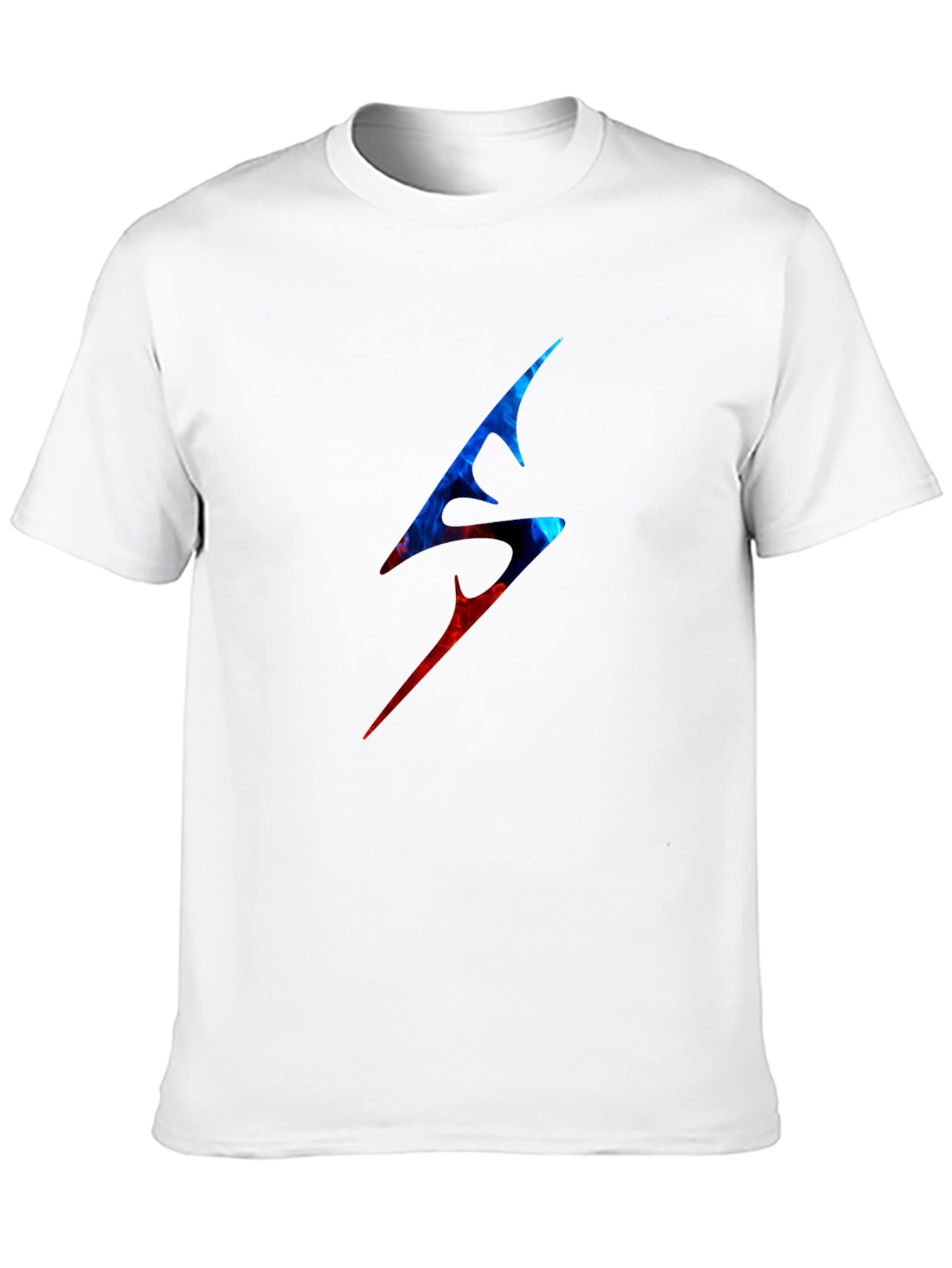 Edgy Lightning Bolt Graphic Tee - Black