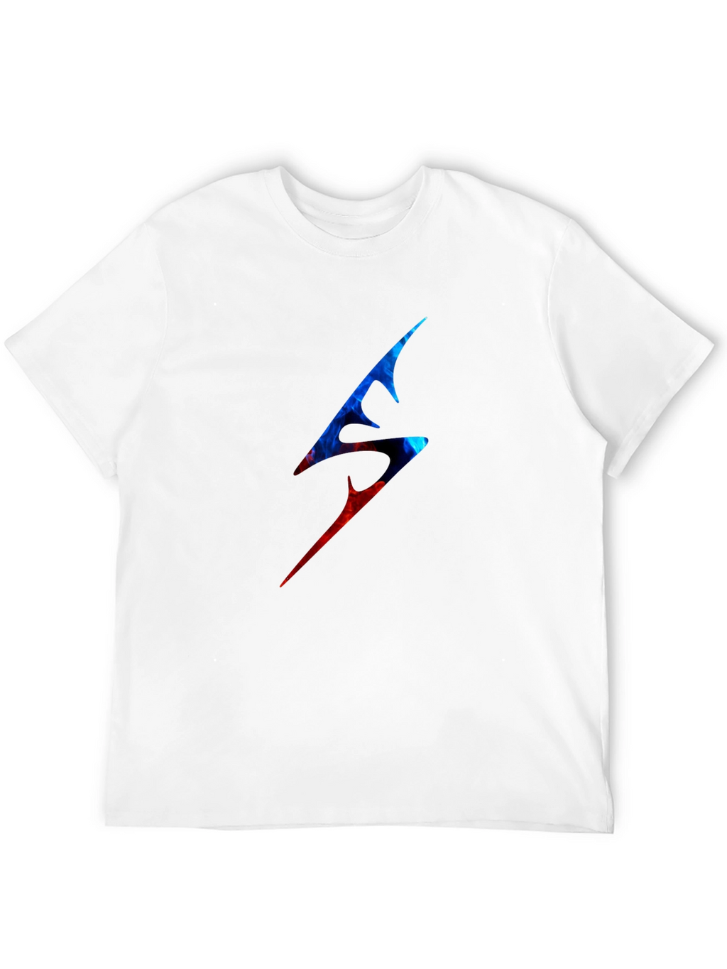 Edgy Lightning Bolt Graphic Tee - Black