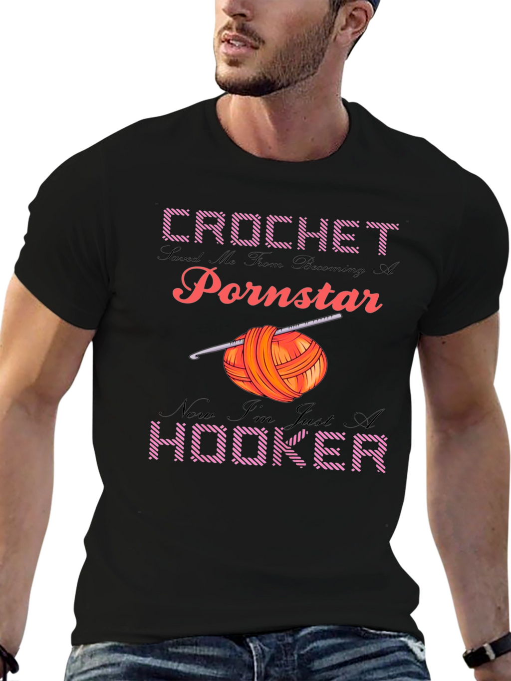 Crochet Hooker Graphic T-Shirt