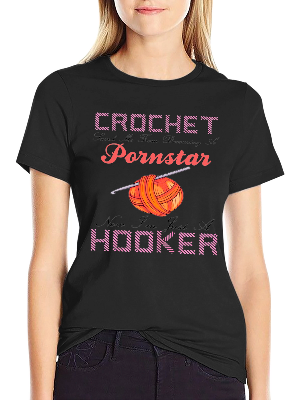 Crochet Hooker Graphic T-Shirt