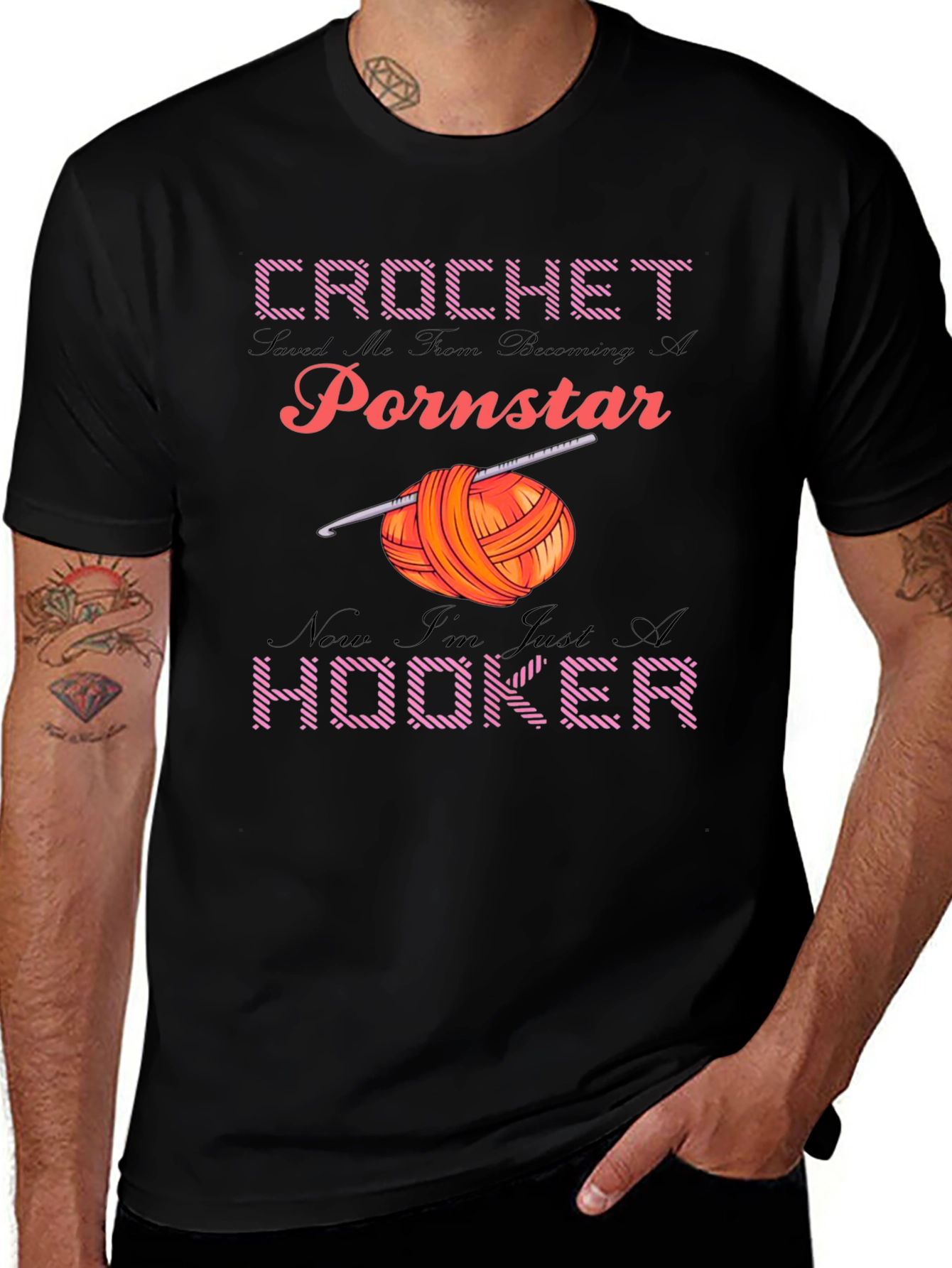 Crochet Hooker Graphic T-Shirt