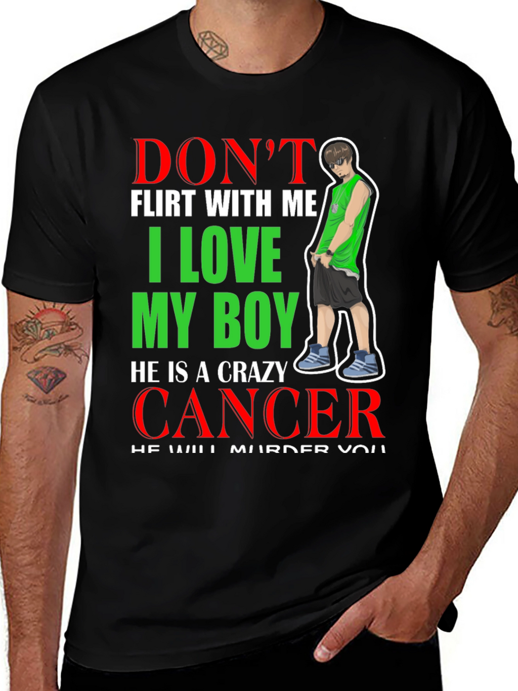 Crazy Cancer Boy T-Shirt