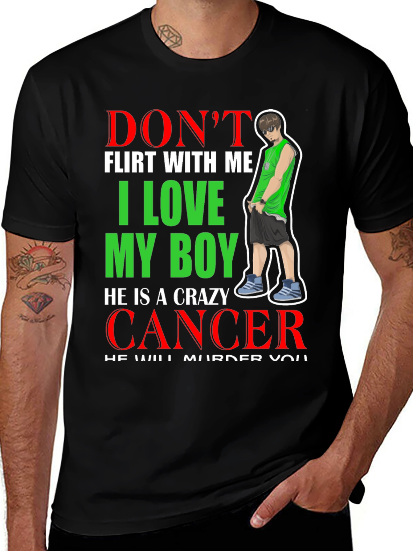 Crazy Cancer Boy T-Shirt