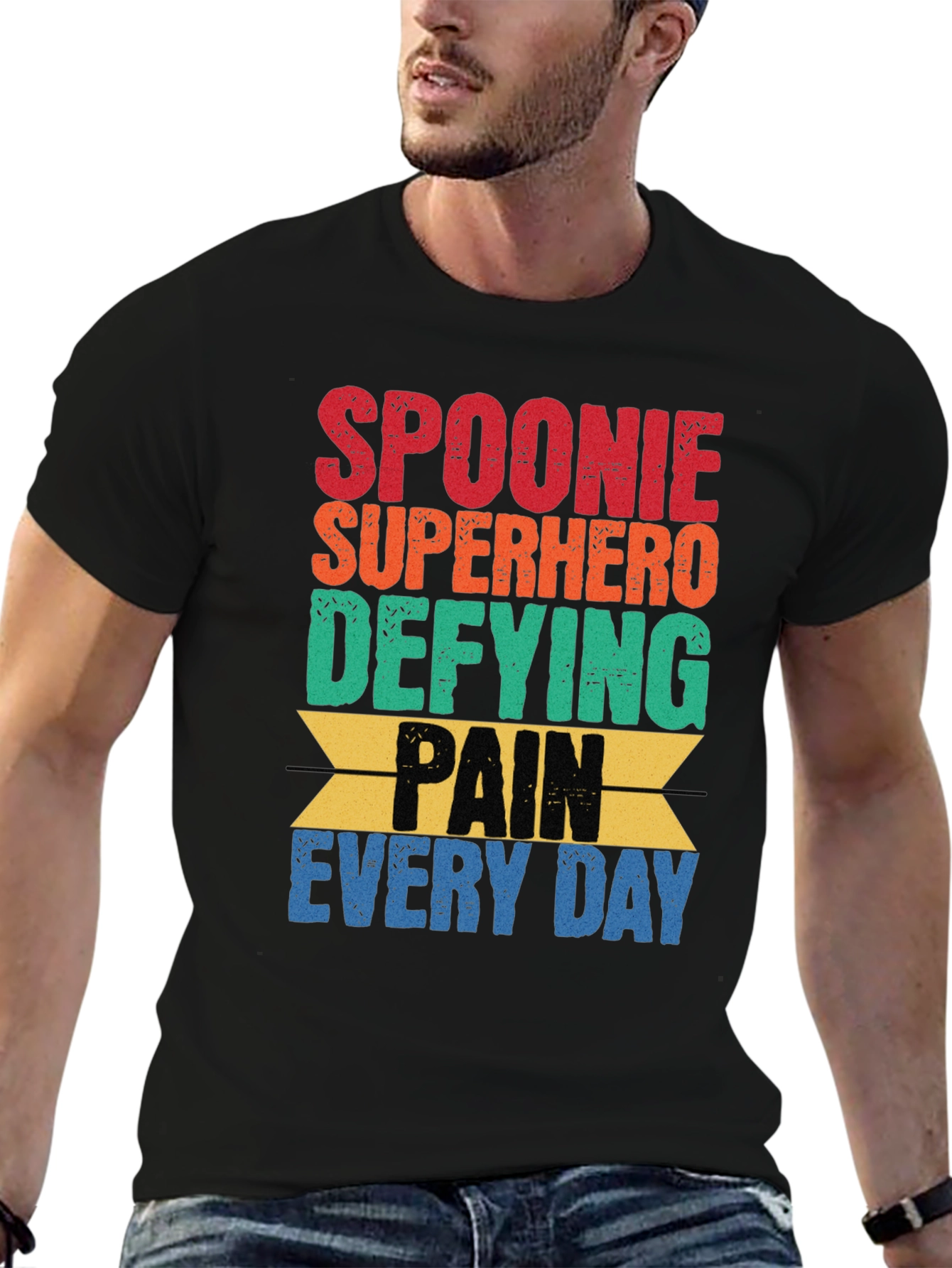 Spoonie Superhero Graphic T-Shirt - Chronic Pain Awareness Tee