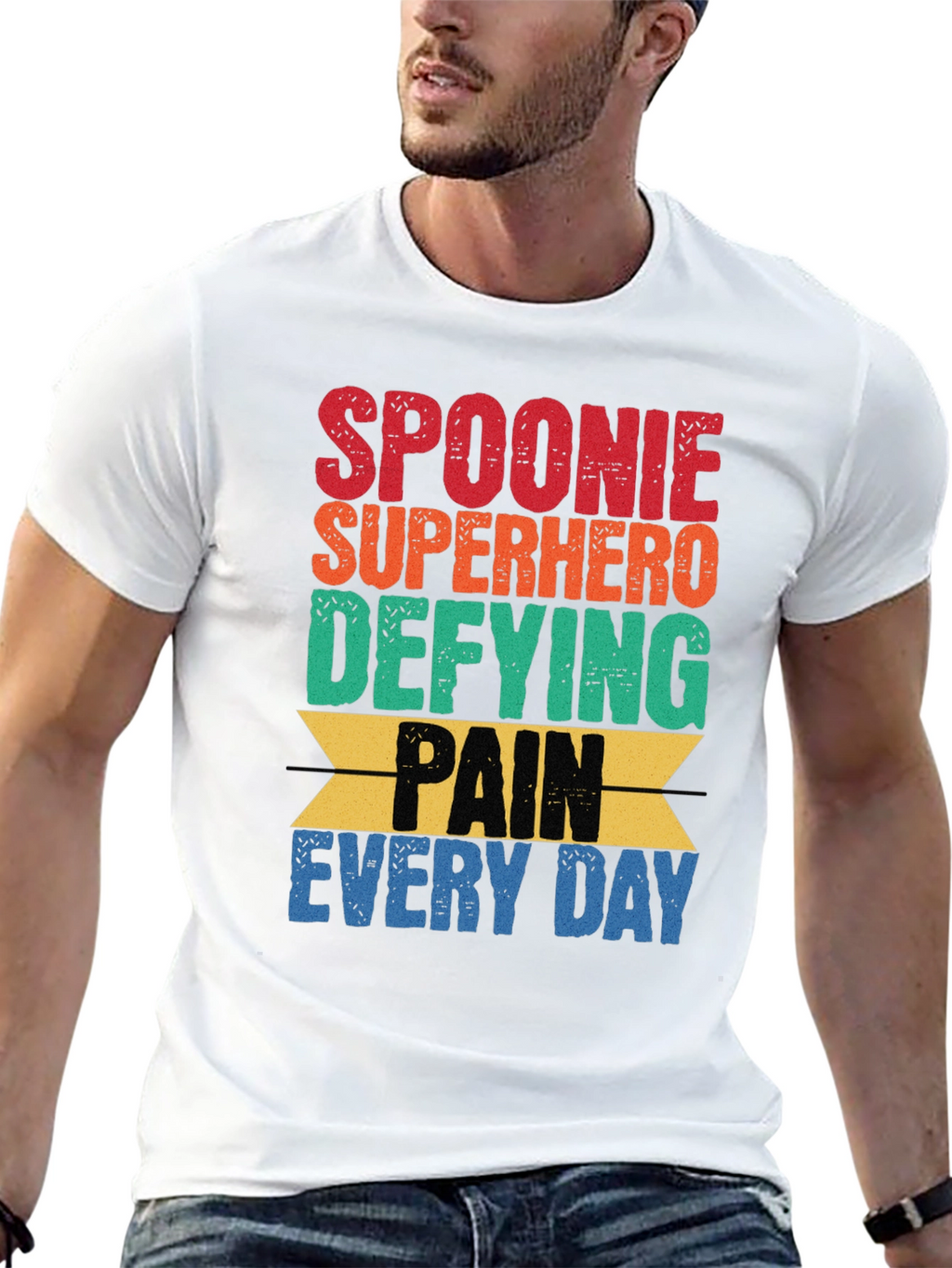 Spoonie Superhero Graphic T-Shirt - Chronic Pain Awareness Tee