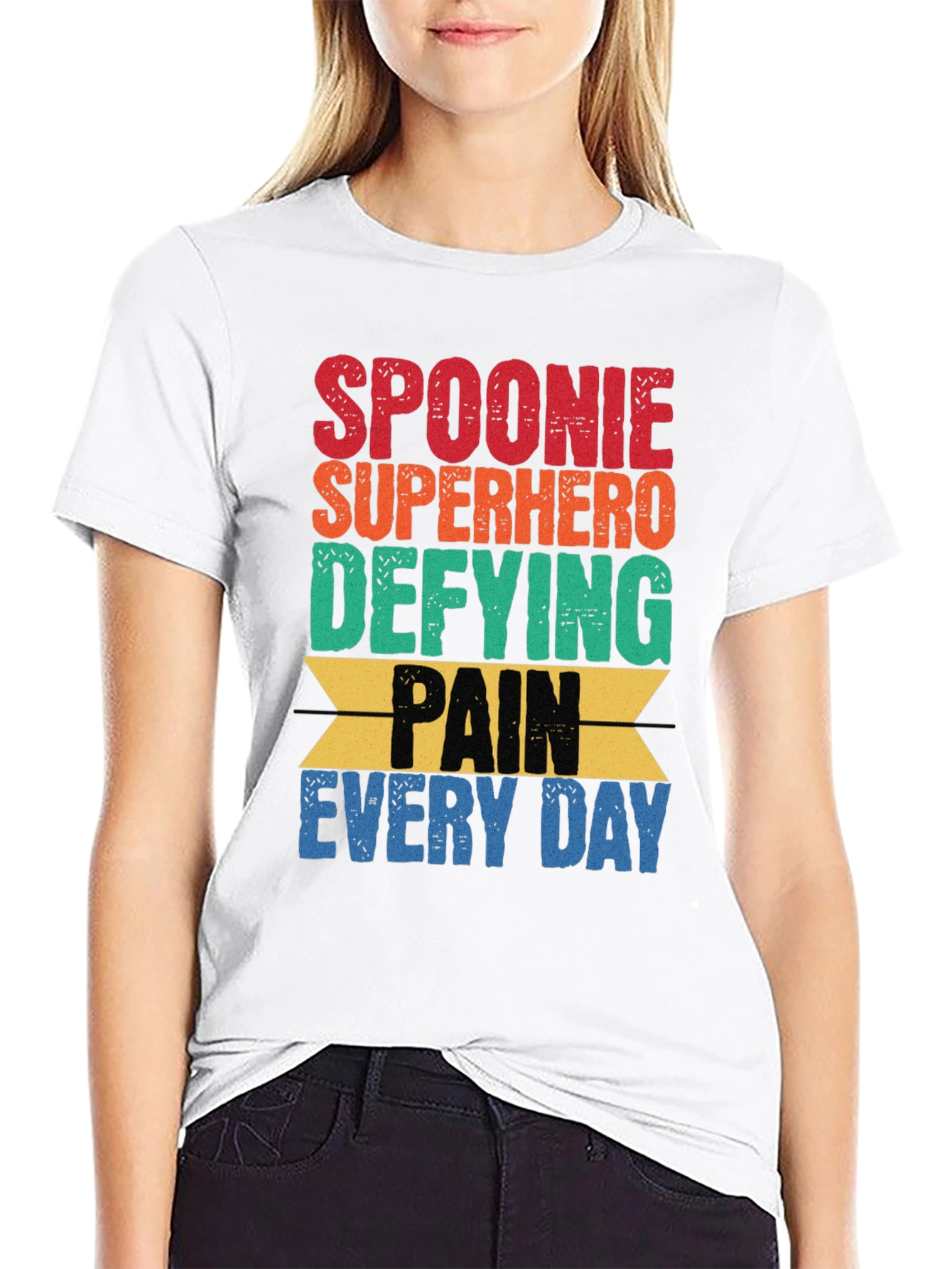 Spoonie Superhero Graphic T-Shirt - Chronic Pain Awareness Tee