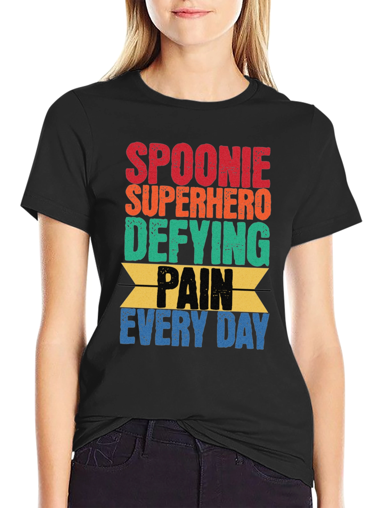 Spoonie Superhero Graphic T-Shirt - Chronic Pain Awareness Tee