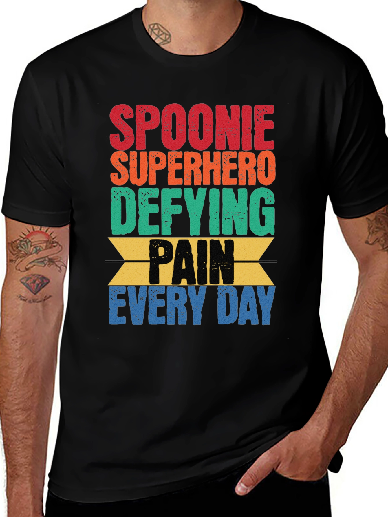 Spoonie Superhero Graphic T-Shirt - Chronic Pain Awareness Tee