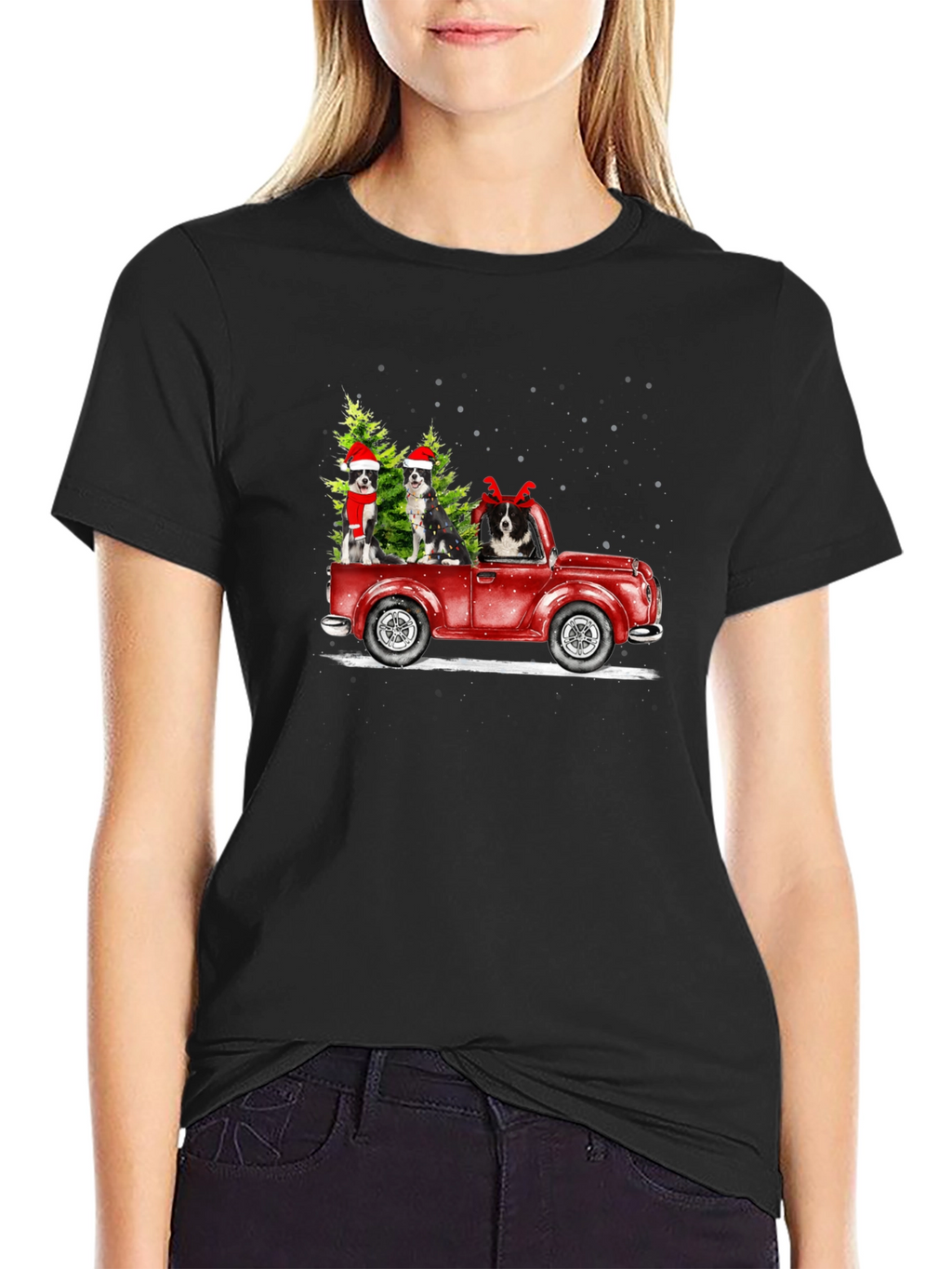 Holiday Dogs in Truck T-Shirt