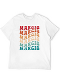 Retro Marcio T-Shirt - Cool Wavy Text Design