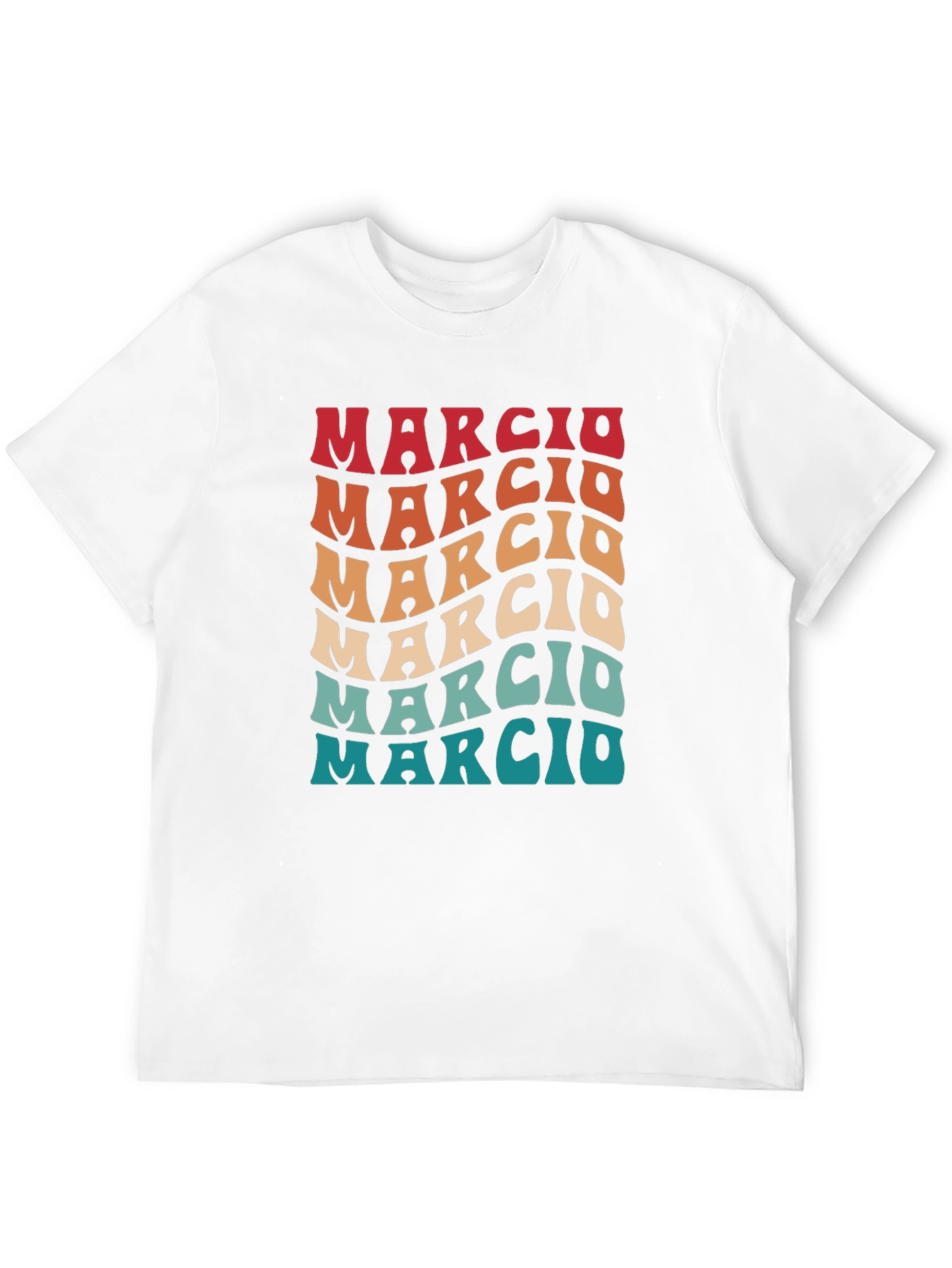 Retro Marcio T-Shirt - Cool Wavy Text Design