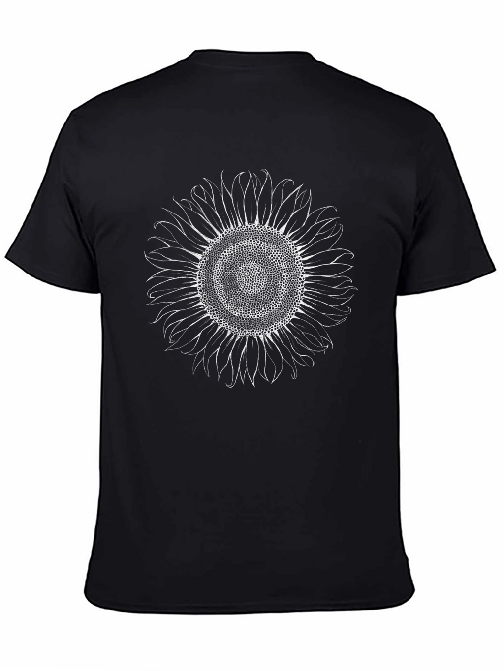 Sunflower Graphic Tee - Black Cotton T-Shirt