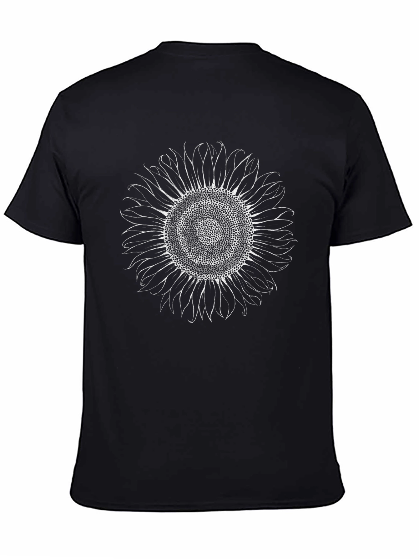 Sunflower Graphic Tee - Black Cotton T-Shirt