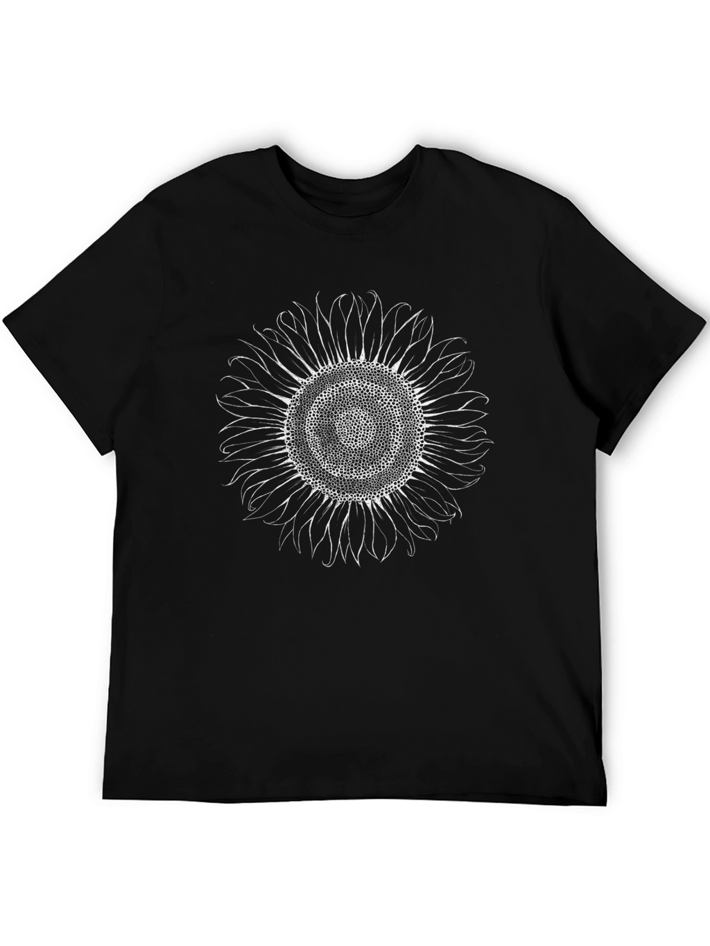 Sunflower Graphic Tee - Black Cotton T-Shirt
