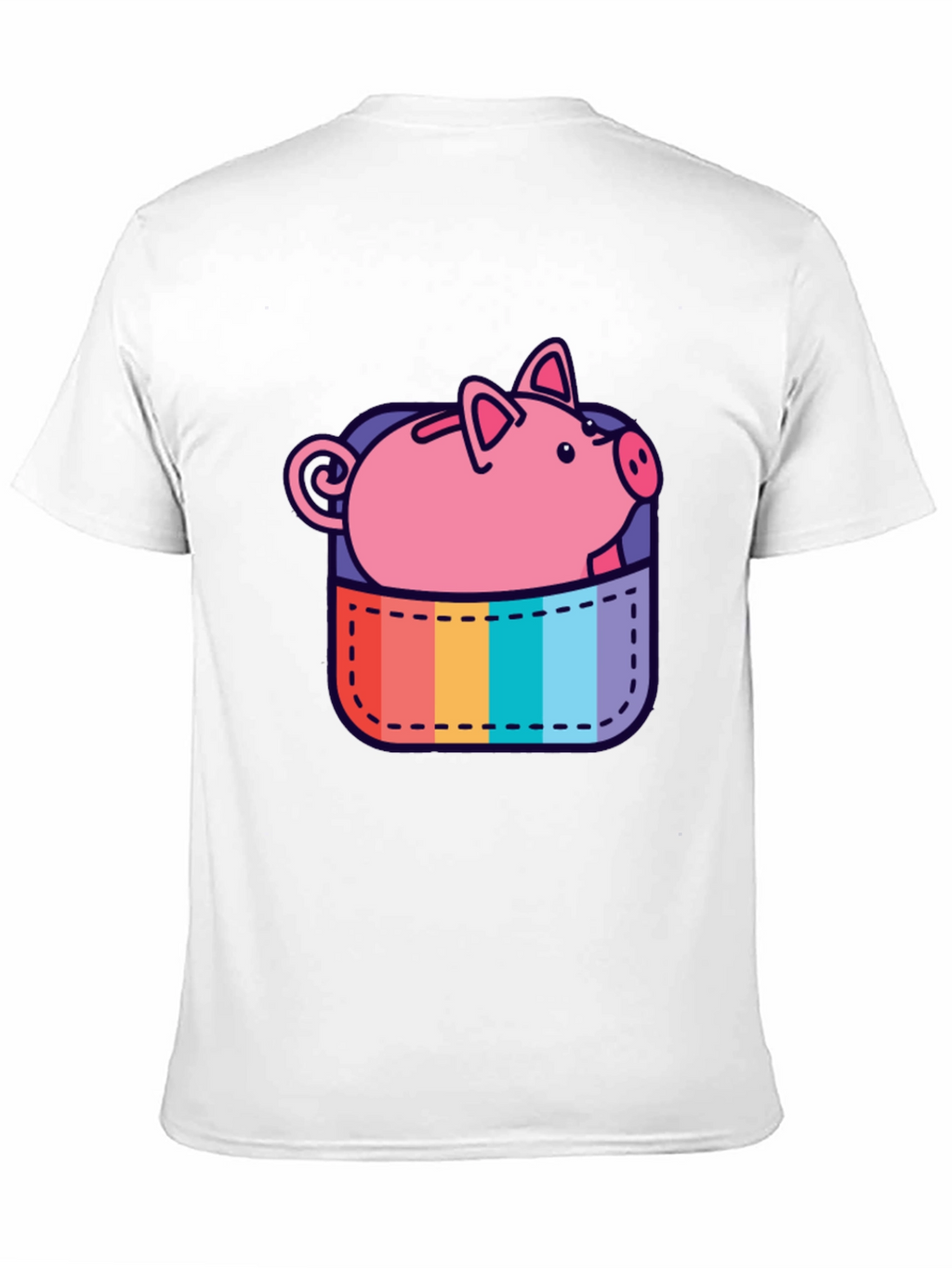 Rainbow Pocket Piggy Bank T-Shirt