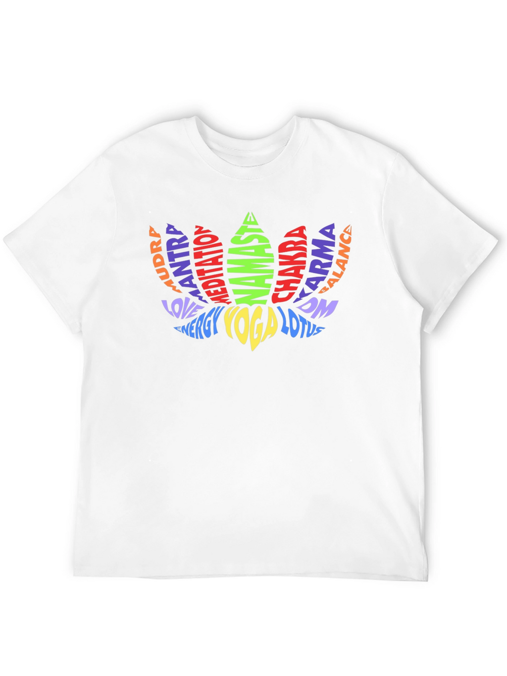 Yoga Lotus Word Art T-Shirt