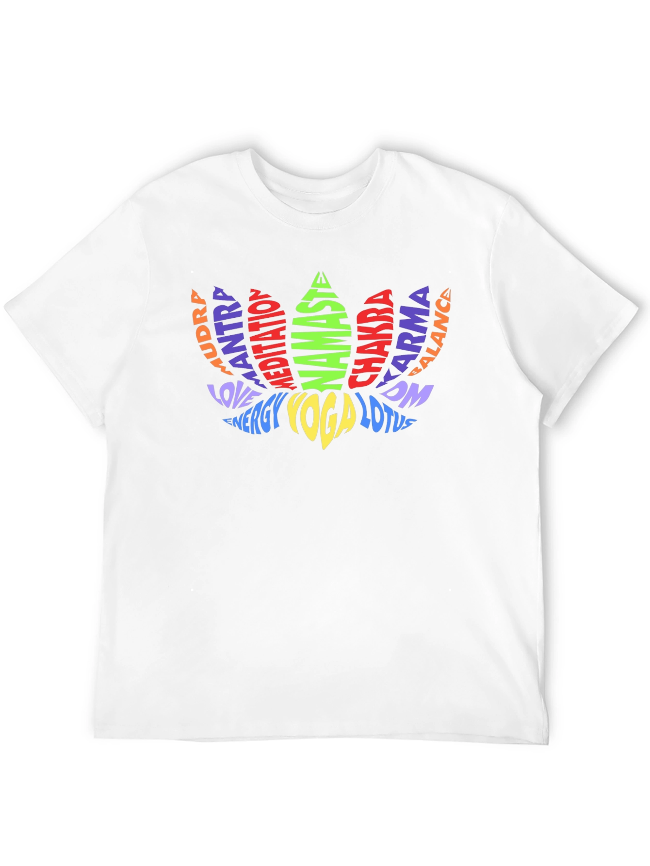 Yoga Lotus Word Art T-Shirt