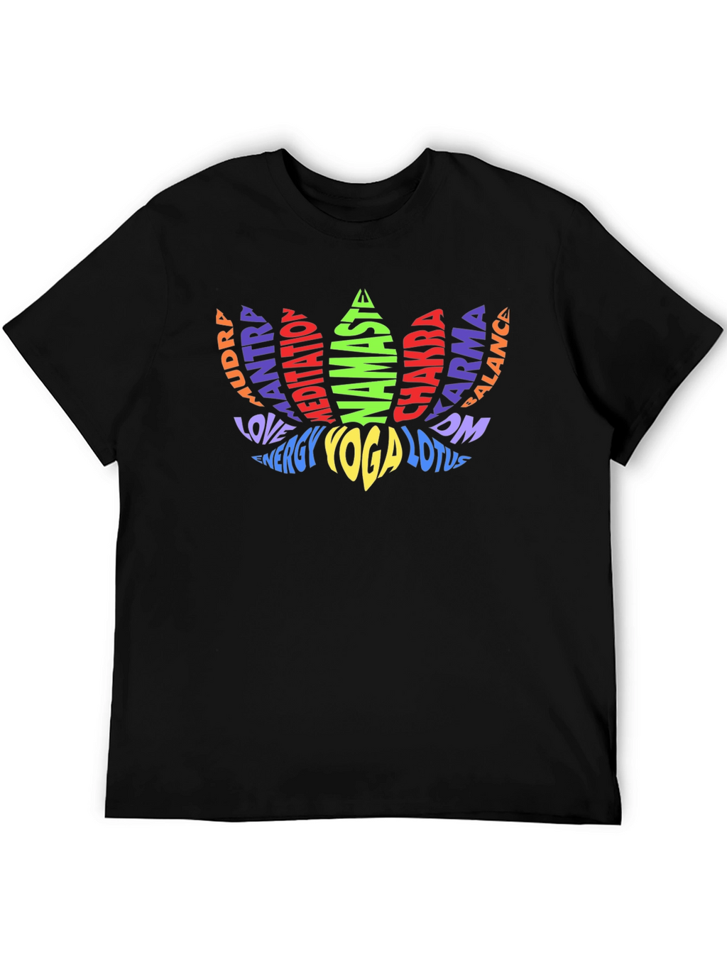 Yoga Lotus Word Art T-Shirt