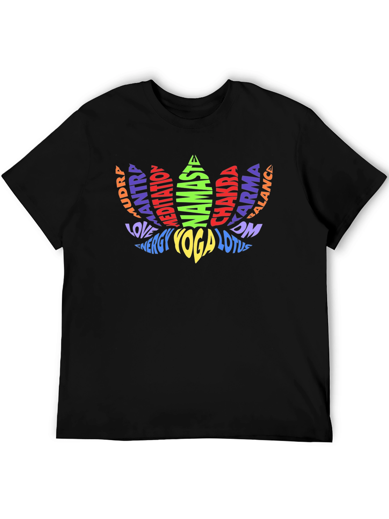 Yoga Lotus Word Art T-Shirt