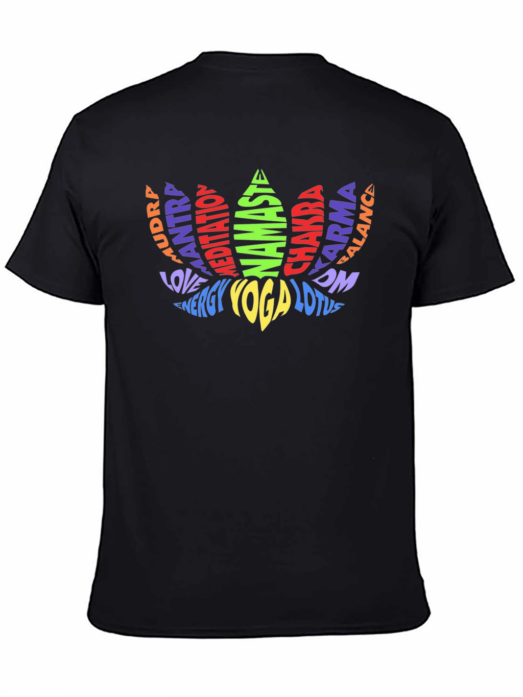 Yoga Lotus Word Art T-Shirt