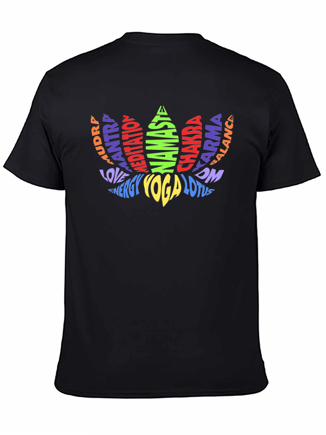 Yoga Lotus Word Art T-Shirt