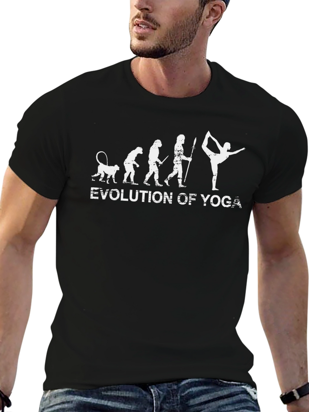 Evolution of Yoga Black T-Shirt